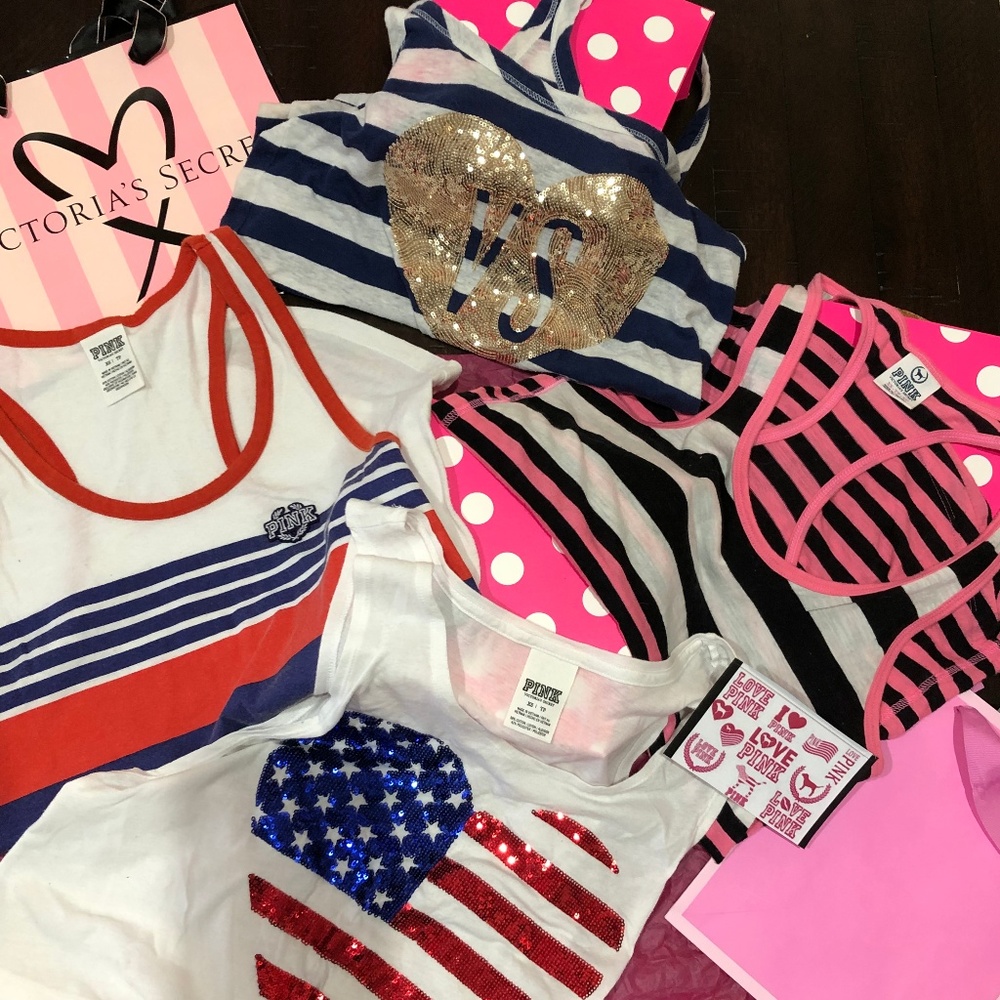Bundle of 4 VS PINK tanks tops